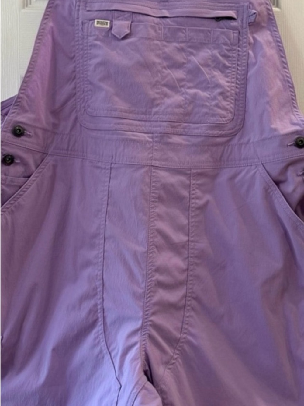 Duluth Trading Co Heirloom Gardening Bib Overalls Shorts light Purple large - Picture 4 of 5